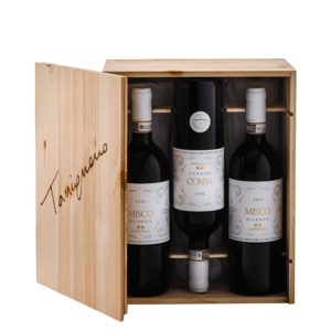 Wooden box for 6 bottles